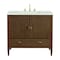 James Martin Vanities 36'' Vanity, Mid Century Walnut w/ 3 CM Lime Delight Quartz Top 485-V36-WLT-3LDL - alternate 1